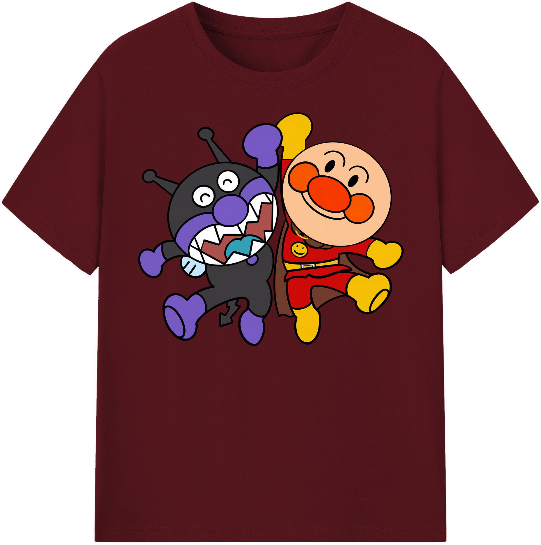 （画像用） アンパンマン Anpanman 綿100％半袖Tシャツ（フロントプリント）
